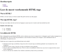 screenshot van de website gemaakt in labo 1